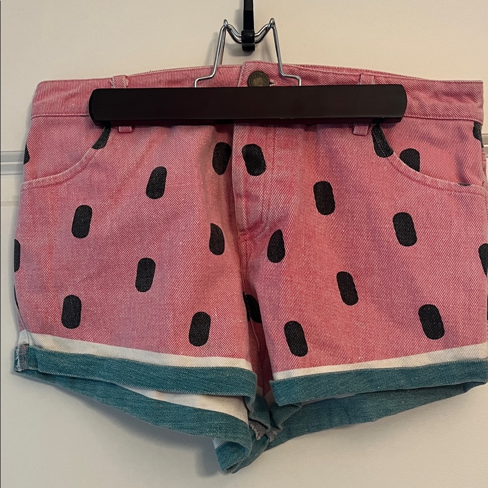 Lazy Oaf Pink Watermelon Print Women Shorts